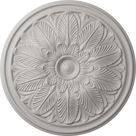 Ekena Millwork Bordeaux Ceiling Medallion (Fits Canopies up to 3 1/4"), 22 5/8"OD x 1 3/4"P, Ultra Pure White CM22BOUWF